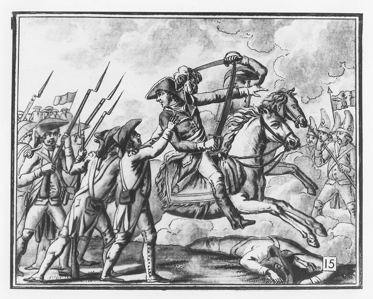 Death of General Joubert at the Battle of Novi, 1799 by L.F. Labrousse