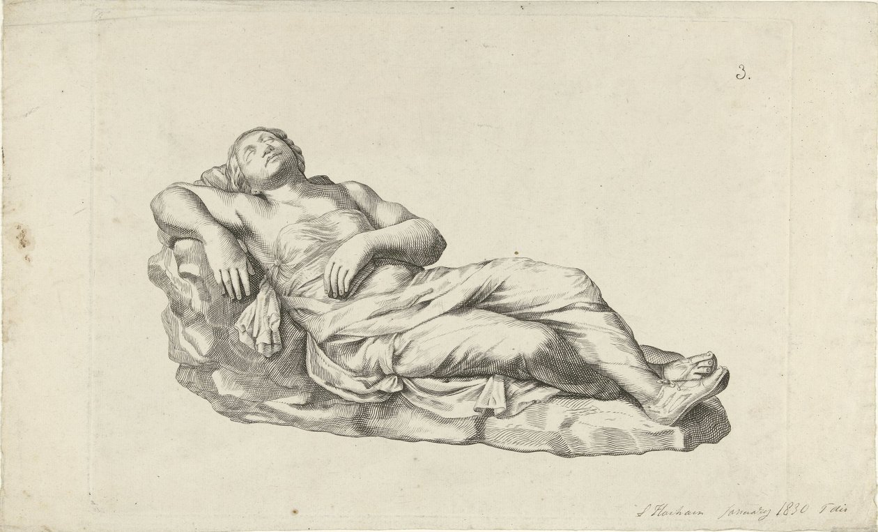 Study of a Classical Sculpture by L. Hachin (signed by artist)