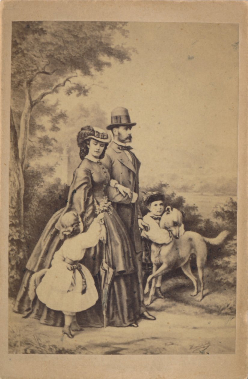 Franz Joseph I and Elisabeth of Austria and their Imperial Family (illustration) by L. T. Neumann