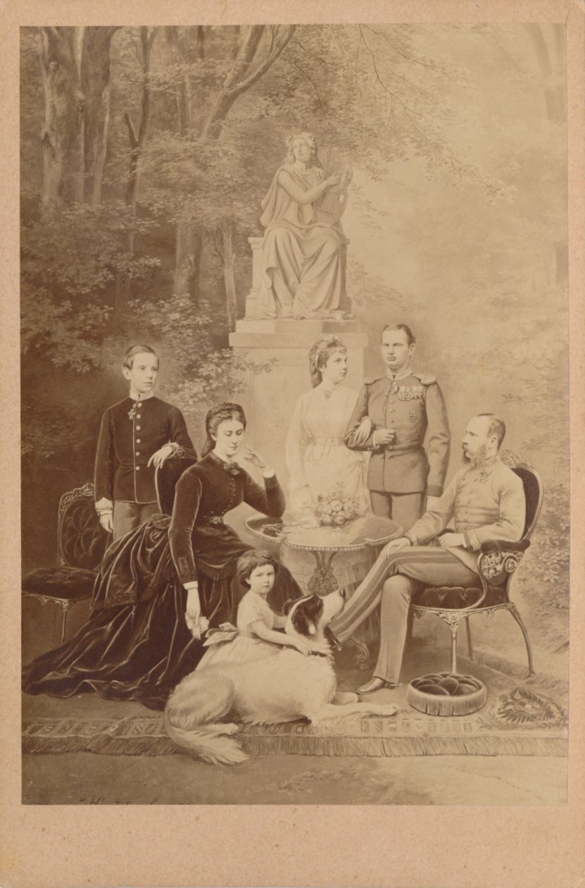 Franz Joseph I and Elisabeth of Austria and their Imperial family (illustration) by L. T. Neumann