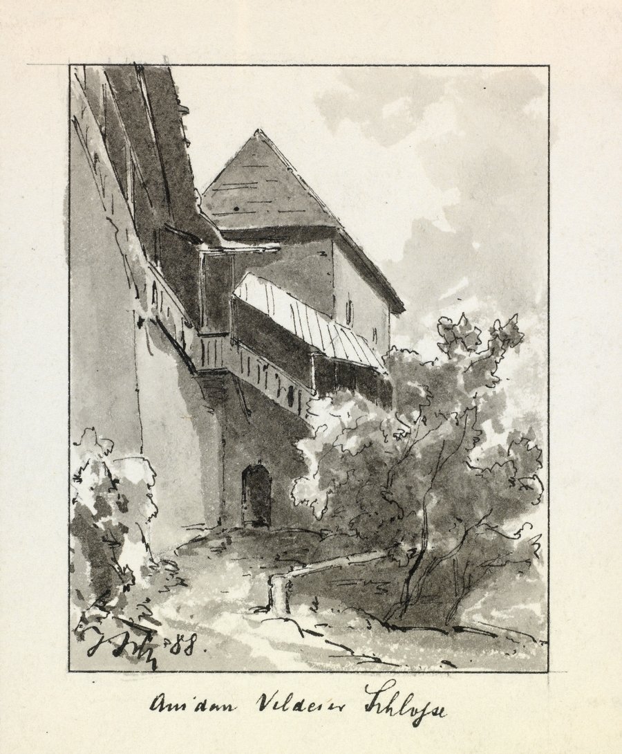 Part of Bled Castle by Ladislav Benesch