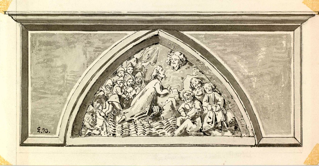 Tympanum of the Parish Church Portal in Kranj by Ladislav Benesch
