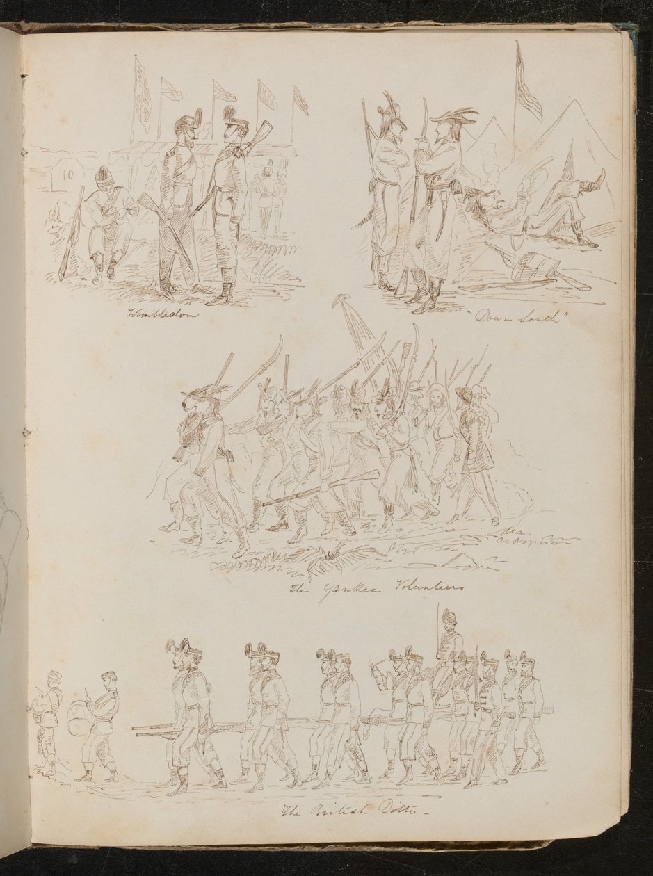 Four Battalion Scenes Inscribed 