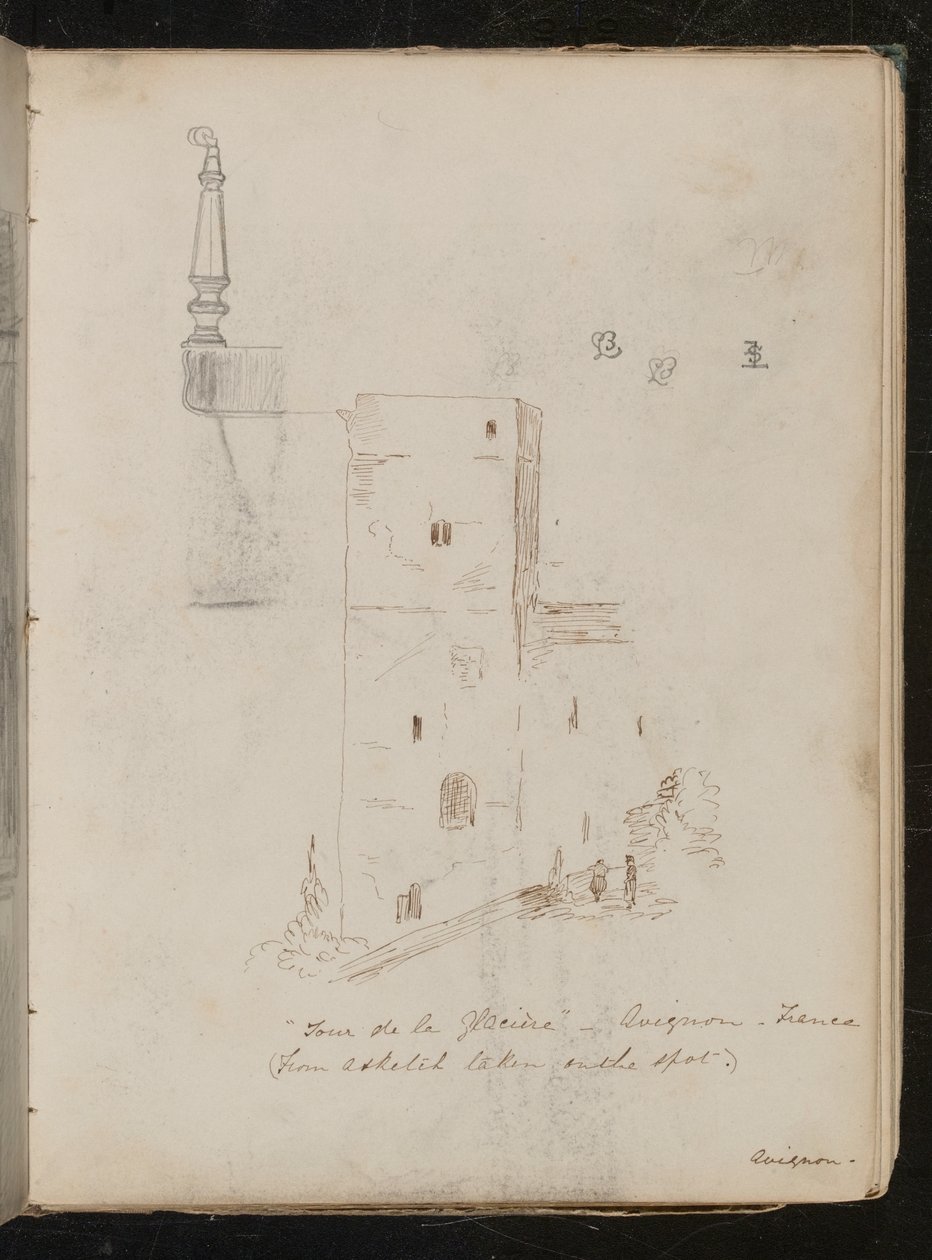 Study of a Table Leg, Architectural Study, Tour de la Glacine - Avignon - France by Lady Butler