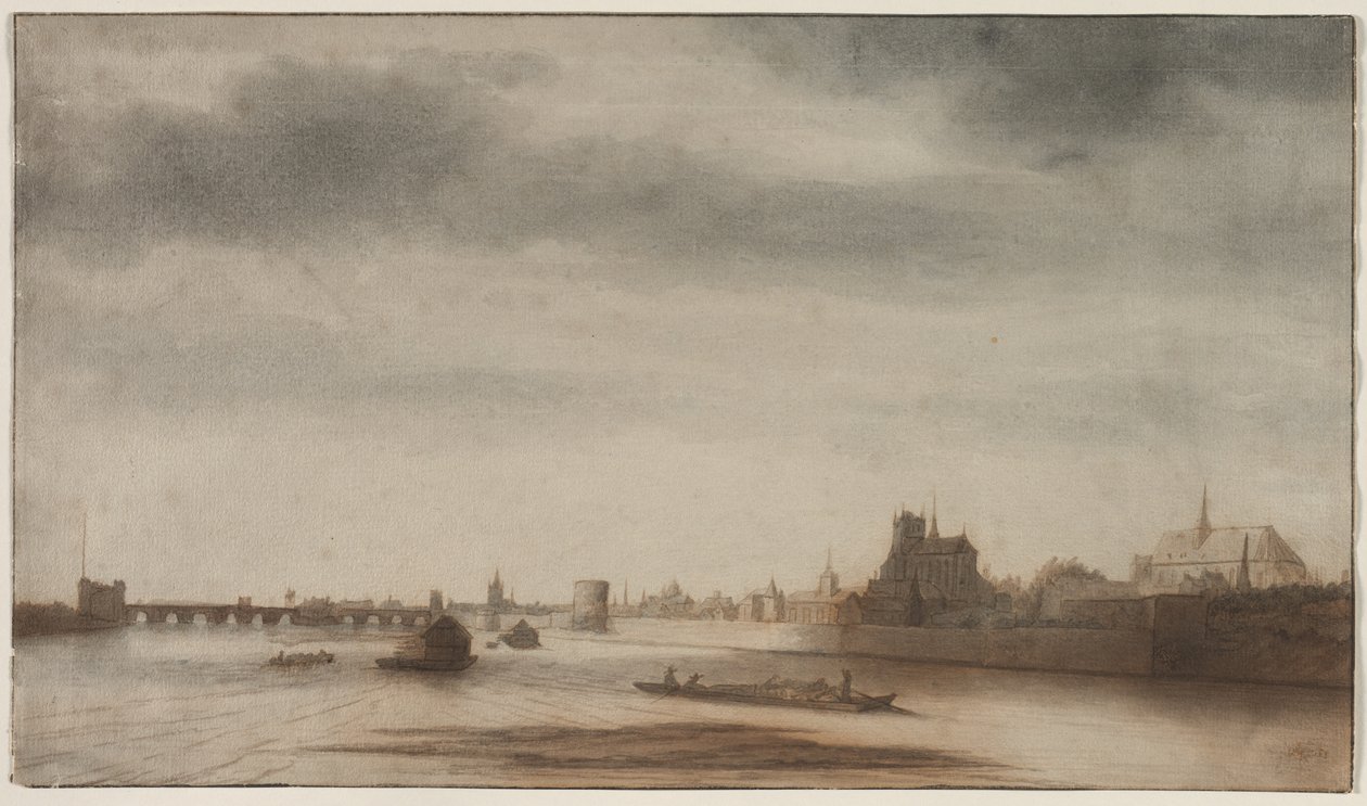View of Orléans from the Loire by Lambert Doomer