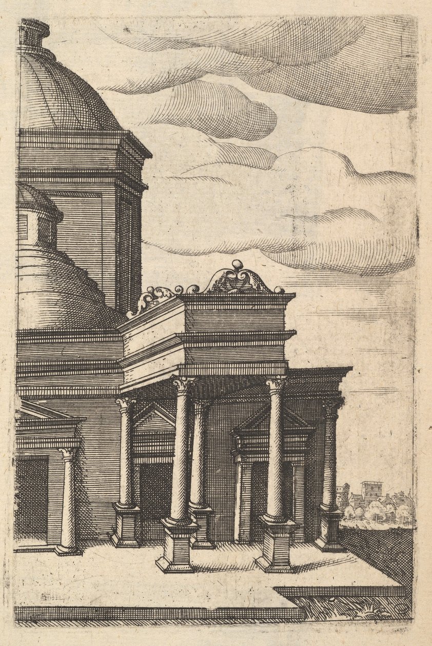 Partial view of a Building [Templum Veneris] from the series 