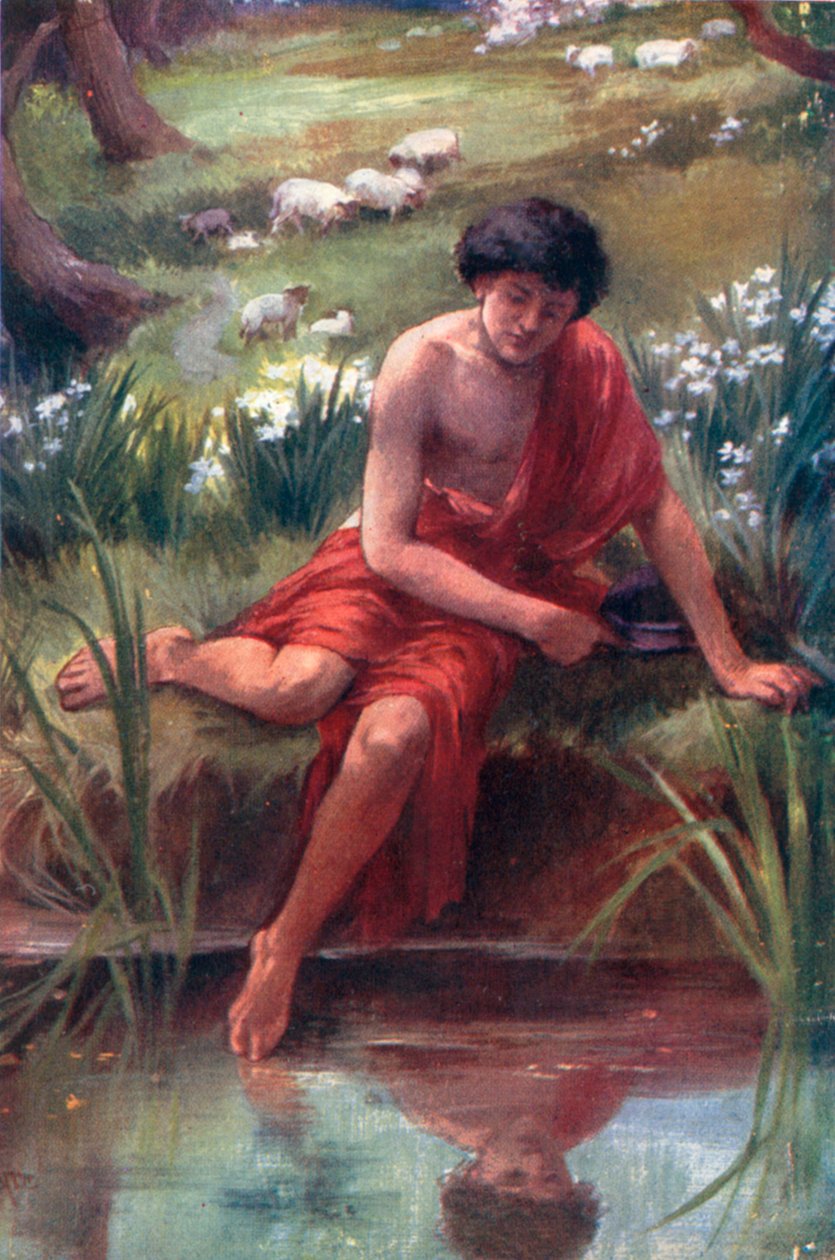 He Caught Sight of His Own Reflection by Lancelot Speed