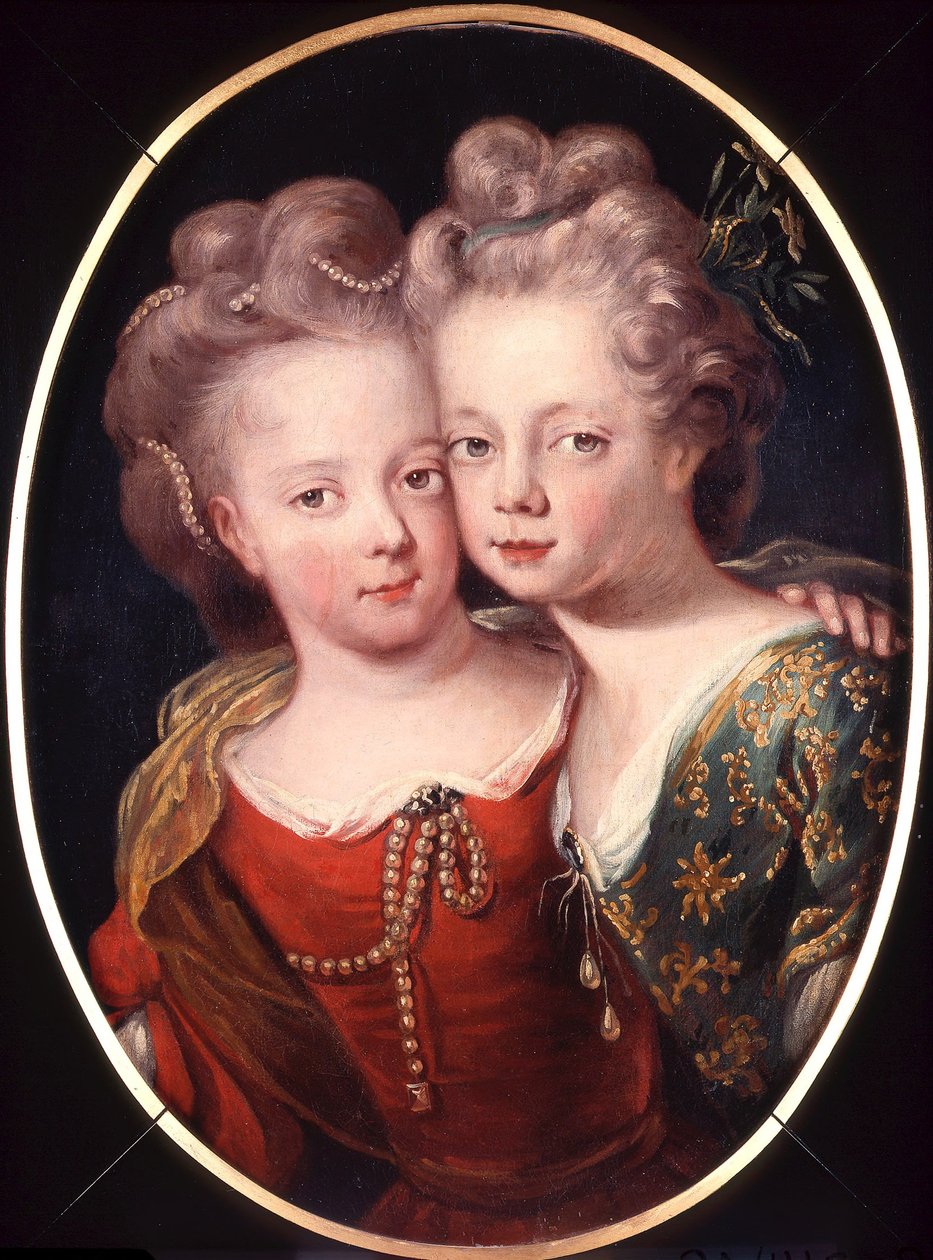 Double Portrait of Isabella Charlotte and Sophia Hedwig as Children by Lancelot Volders