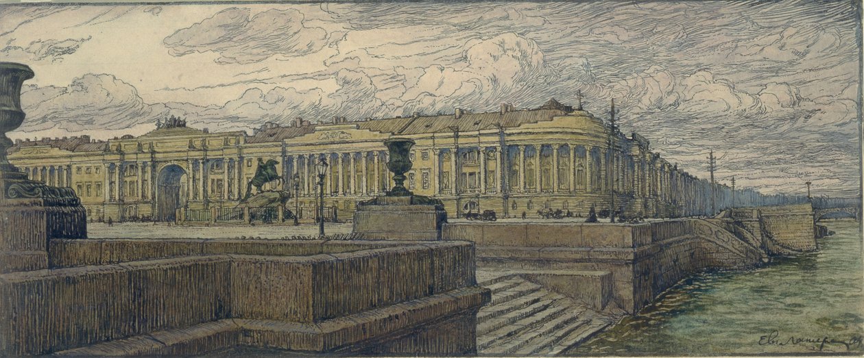 The Senate Square in St. Petersburg, 1904 by Lanceray