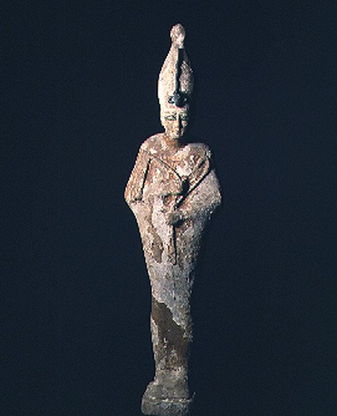 Gesso covered wooden figure of Osiris, Saite period, 664-525 BC by Late Period Egyptian