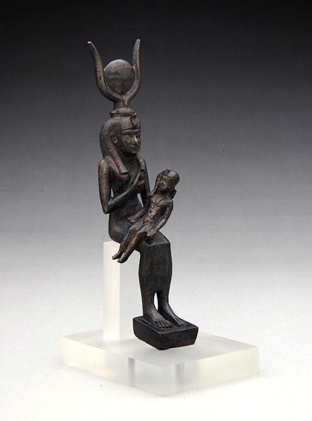 Isis with Harpocrates, 7th-4th century BC by Late Period Egyptian
