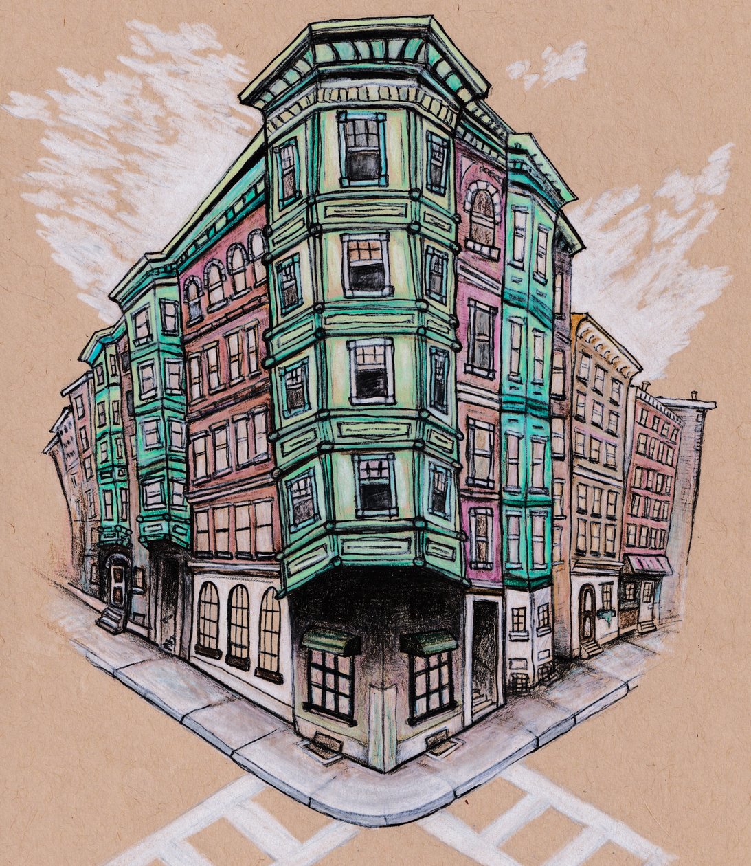 North End, c.2019 by Laurie Michaels