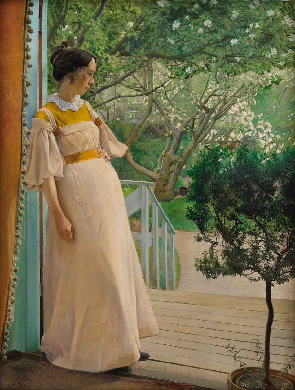 In the Garden Door. The Artist