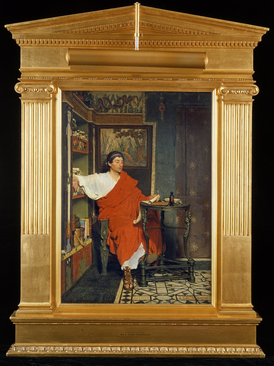 A Roman Scribe Writing Dispatches, 1865 by Lawrence Alma-Tadema