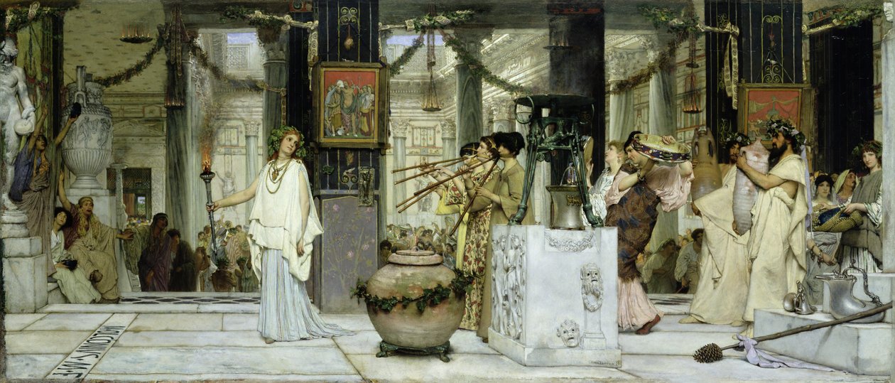 The Vintage Festival in Ancient Rome by Lawrence Alma Tadema