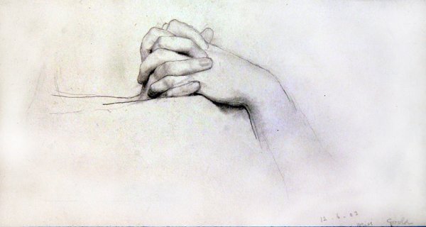 Study of Hands - Miss Goold by Lawrence Alma Tadema