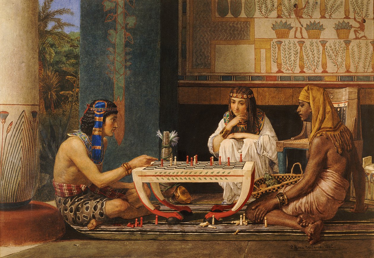 Egyptian Chess Players by Lawrence Alma-Tadema