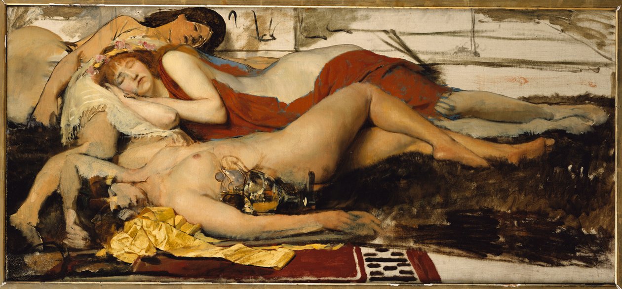 Exhausted Maenides, c.1873-74 by Lawrence Alma Tadema