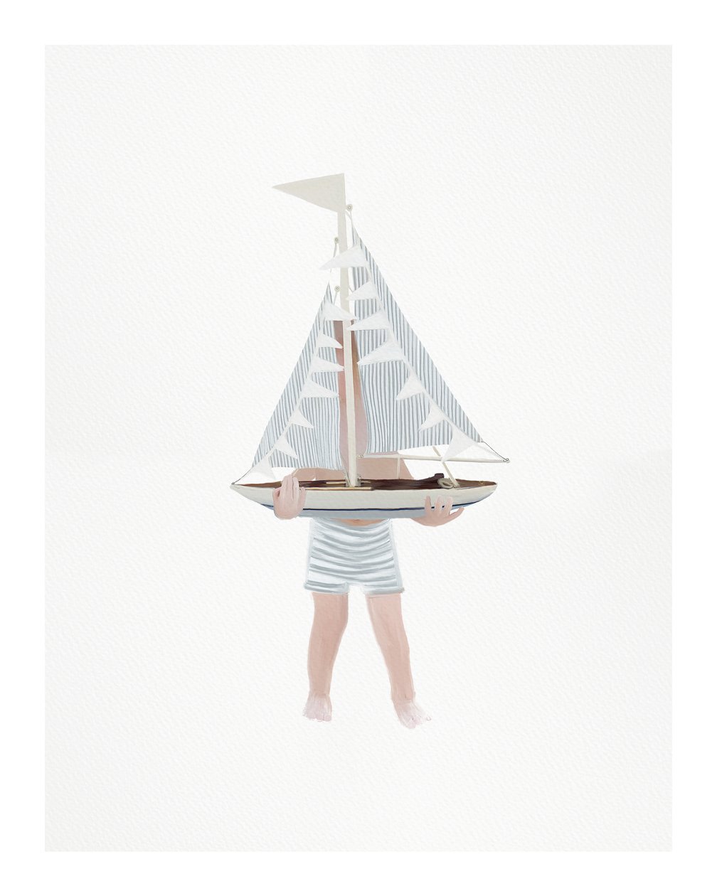 Boy with Sailboat by Leah Straatsma
