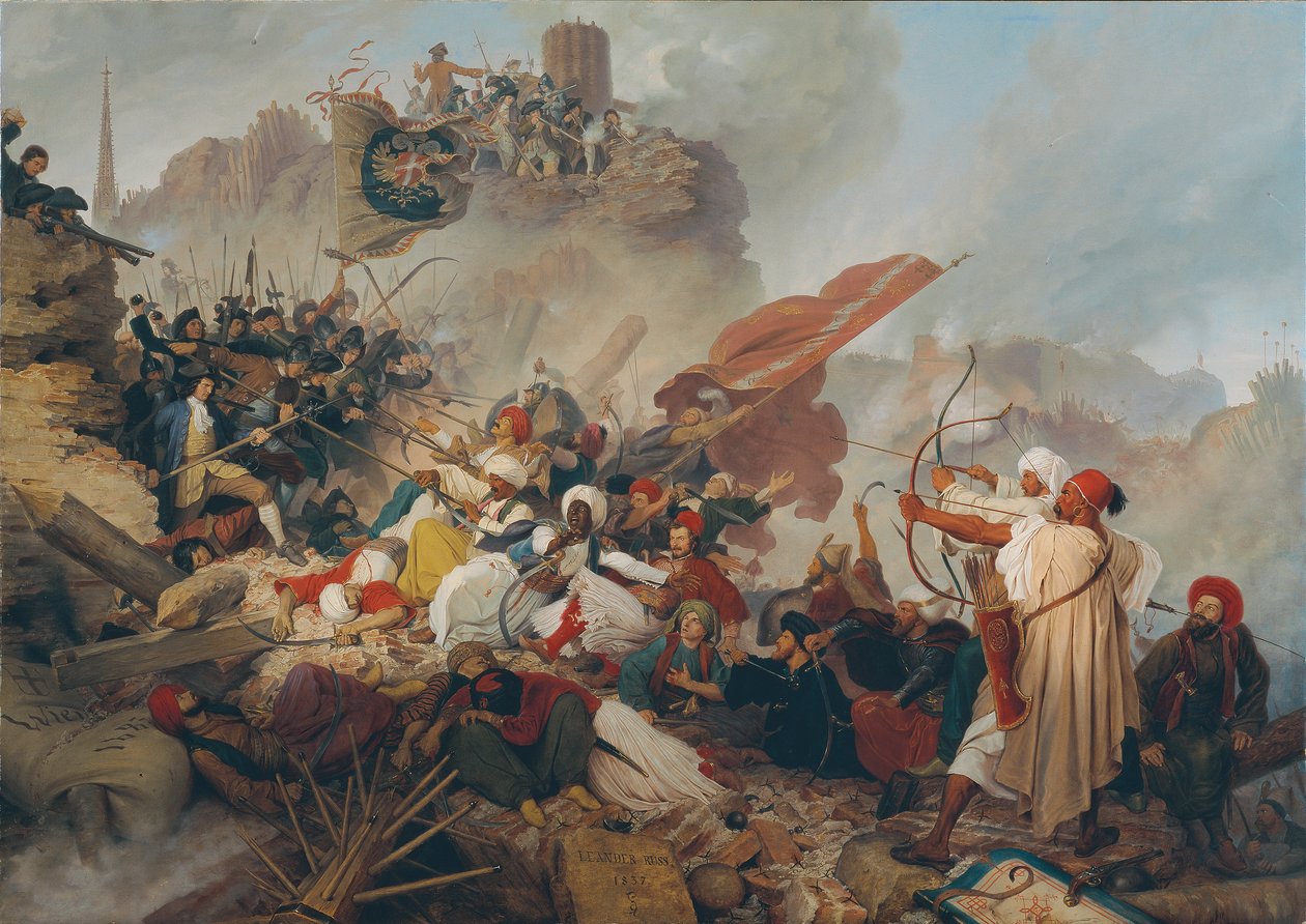 Storming of the Löwelbastei by the Turks by Leander Russ