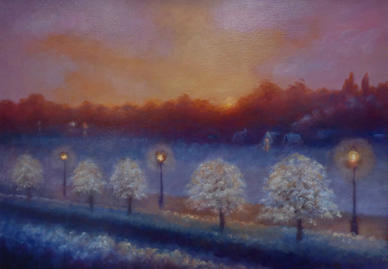 Frosty Riverside, Eel Pie Island, Thames River, 2023