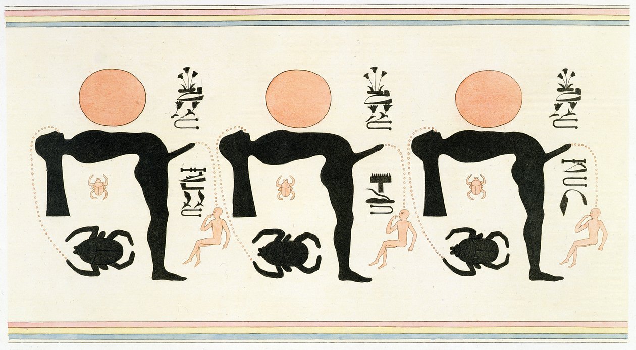 Erotic fresco from Byban el Molouk, Thebes, from 