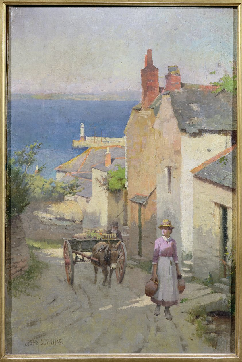 Newlyn from the bottom of Adit Lane, 1886-94 by Leghe Suthers