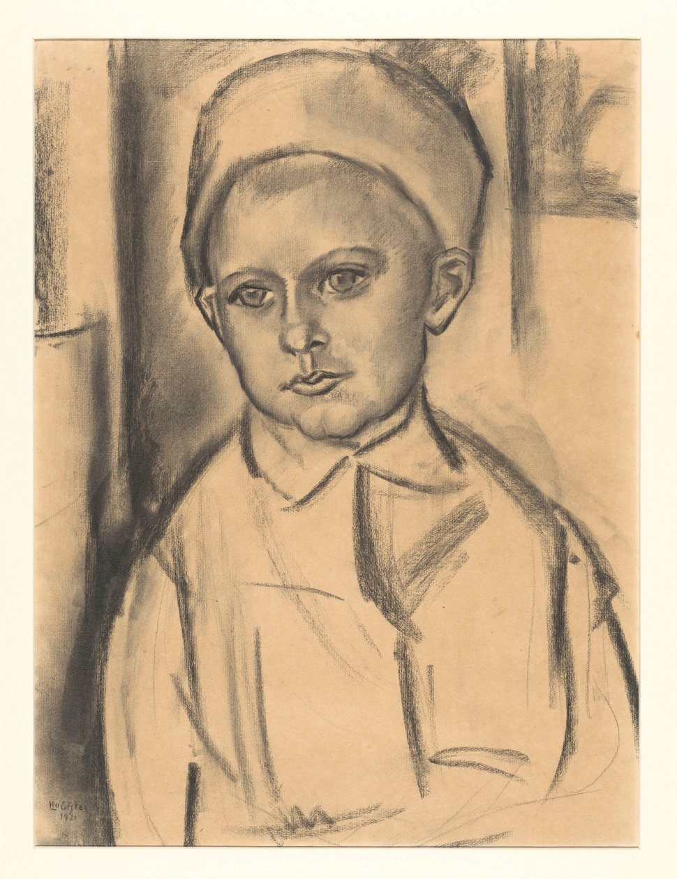 Portrait of an Unknown Boy by Leo Gestel (signed by artist)