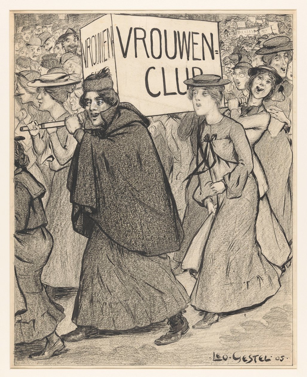 Women in a parade of a women