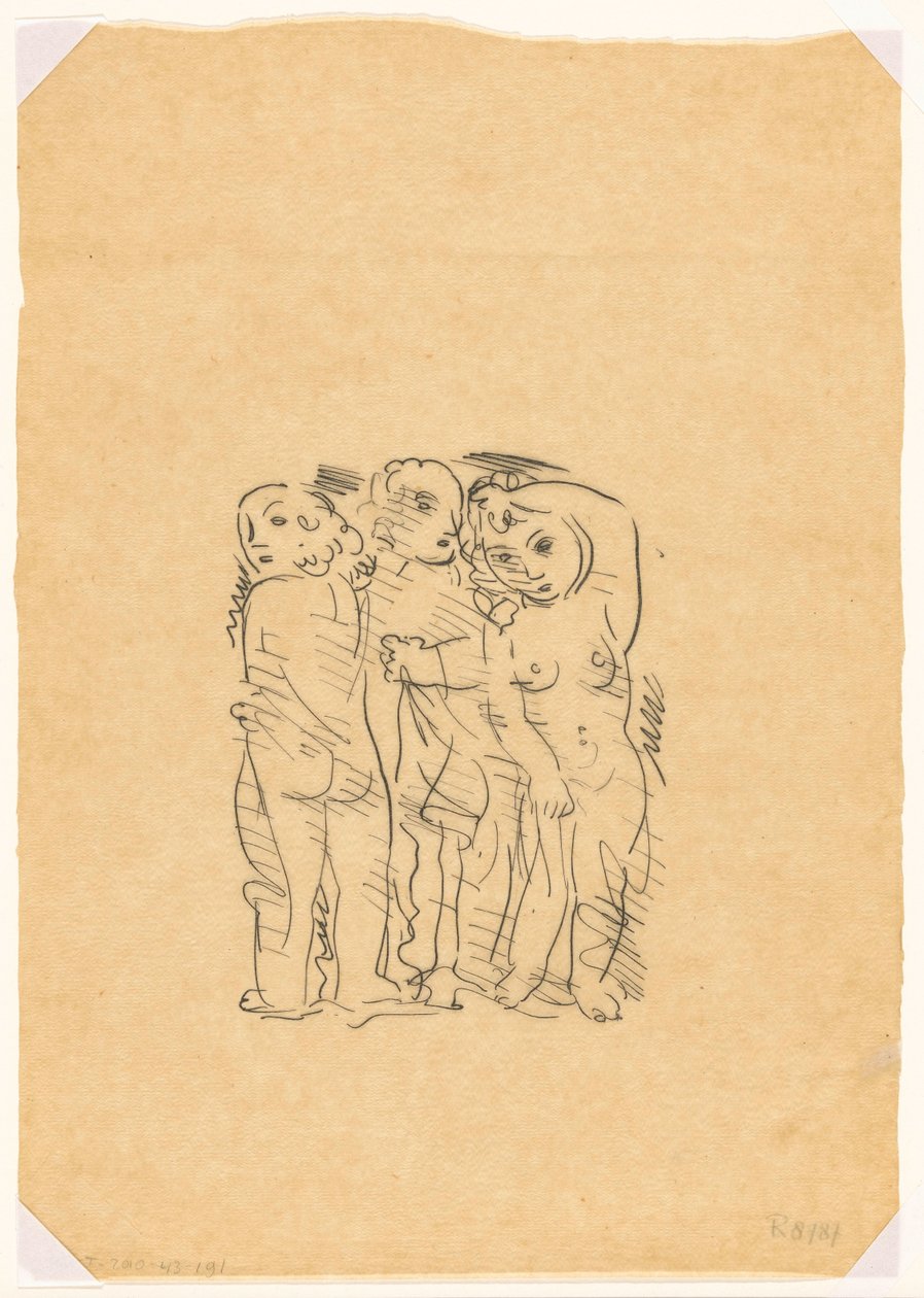 The Three Graces (sketch) by Leo Gestel