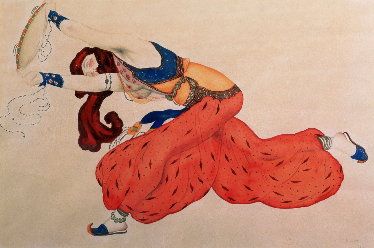 A Study for a figure of a dancer for Scheherazade by Leon Bakst