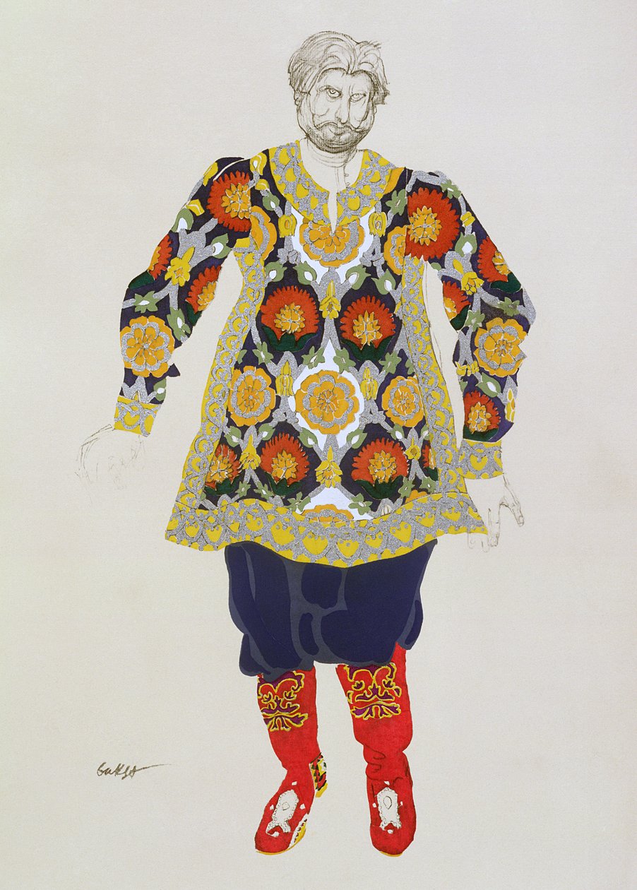 Costume Design for a Man, from Sadko, 1917 by Leon Bakst