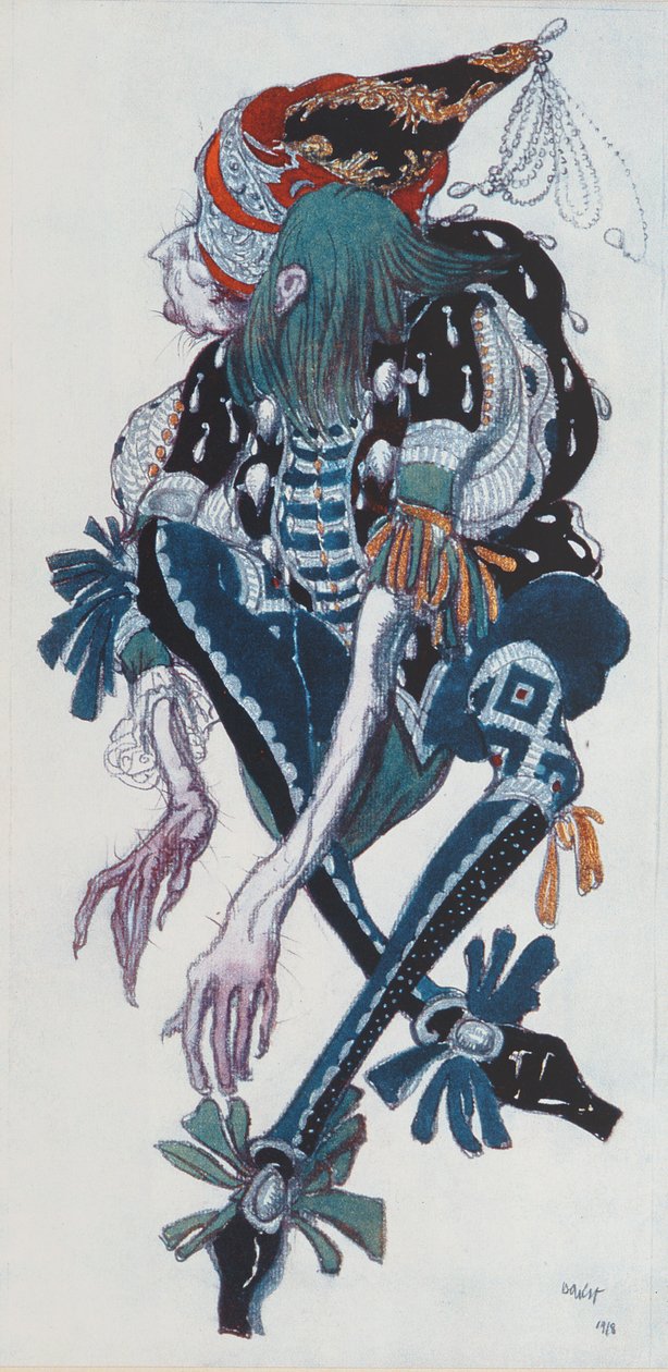 Costume Design for the Pageboy of the Wicked Fairy Carabosse, from Sleeping Beauty, 1918 by Leon Bakst