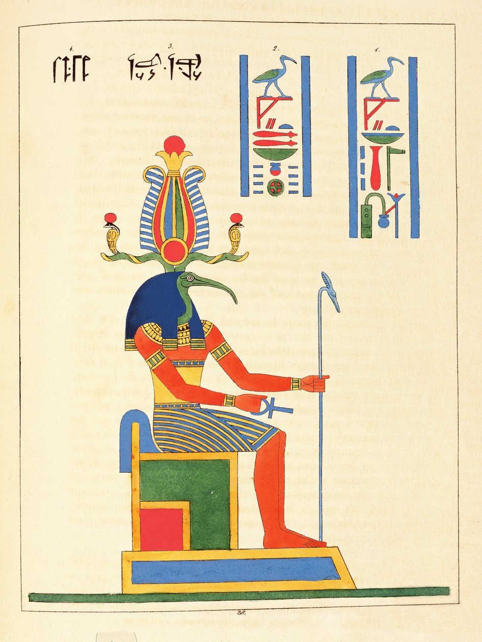 The God Thoth, Illustration from Pantheon Egyptien: Collection des Personnages Mythologiques de l