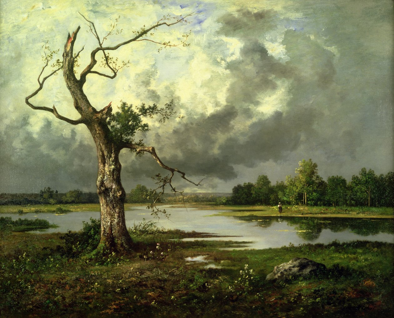 French River Landscape by Leon Richet