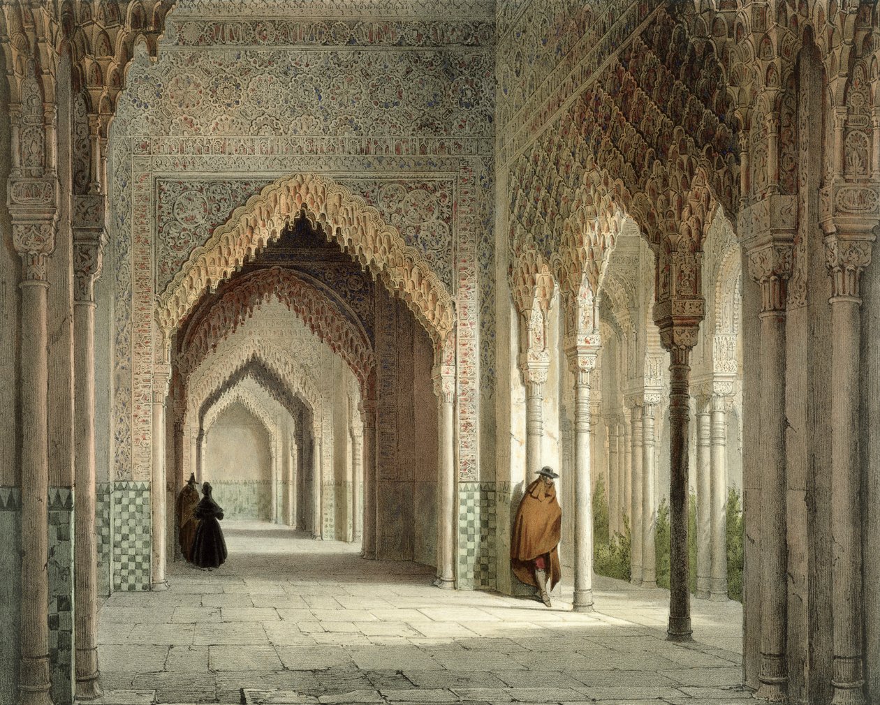 The Court Room of the Alhambra, Granada by Leon Auguste Asselineau
