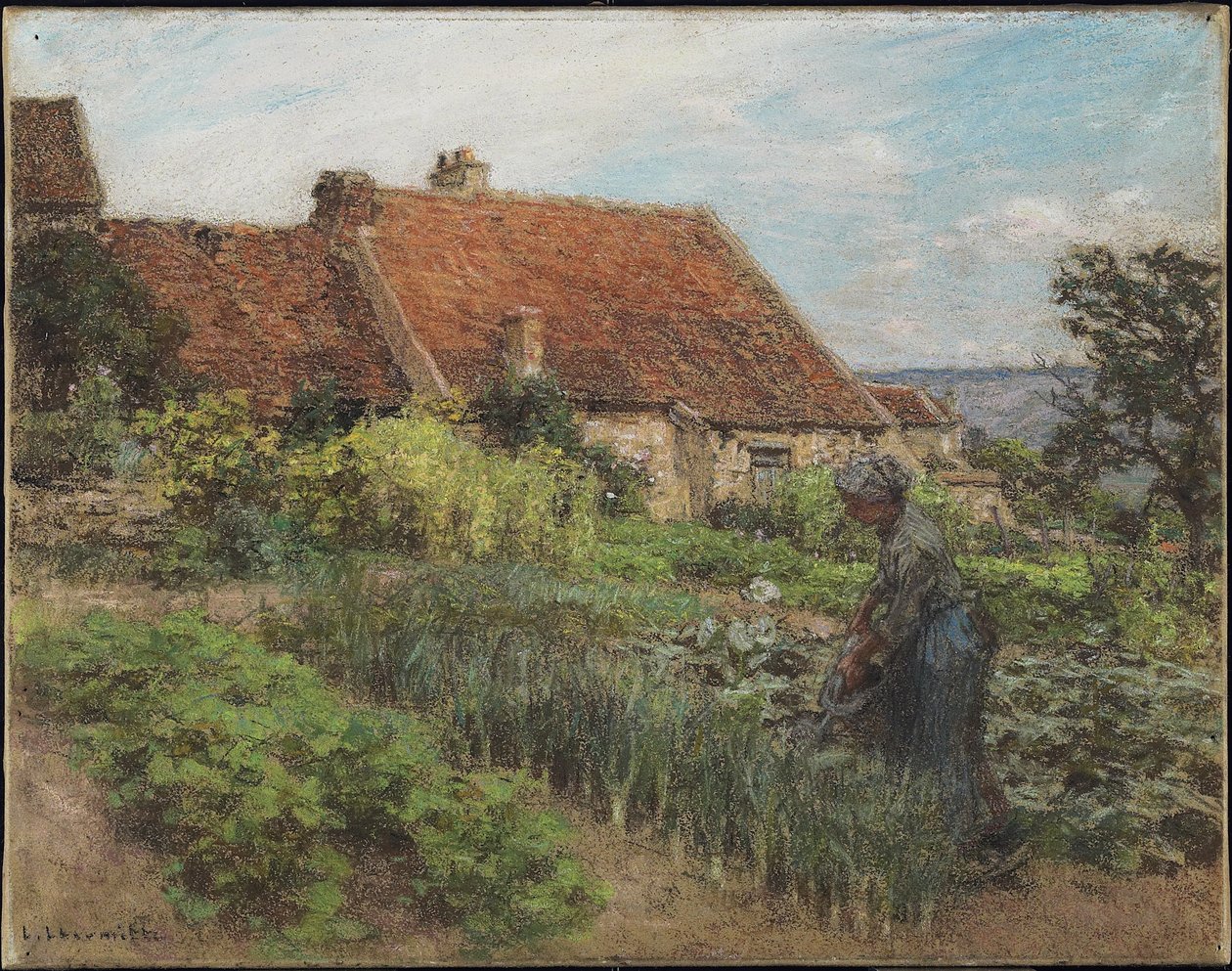 Watering the Garden by Leon-Augustin Lhermitte