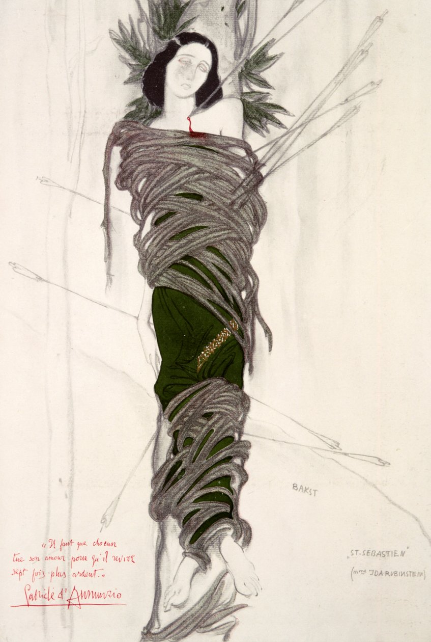 Costume Design for the Ballet Dancer Ida Rubinstein by Leon Bakst