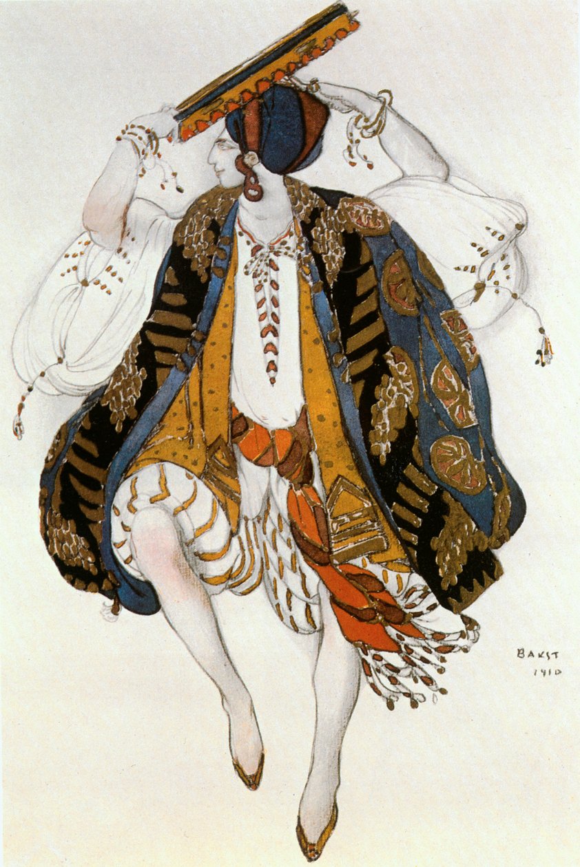 Costume Sketch for a Jewish Dance by Leon Bakst