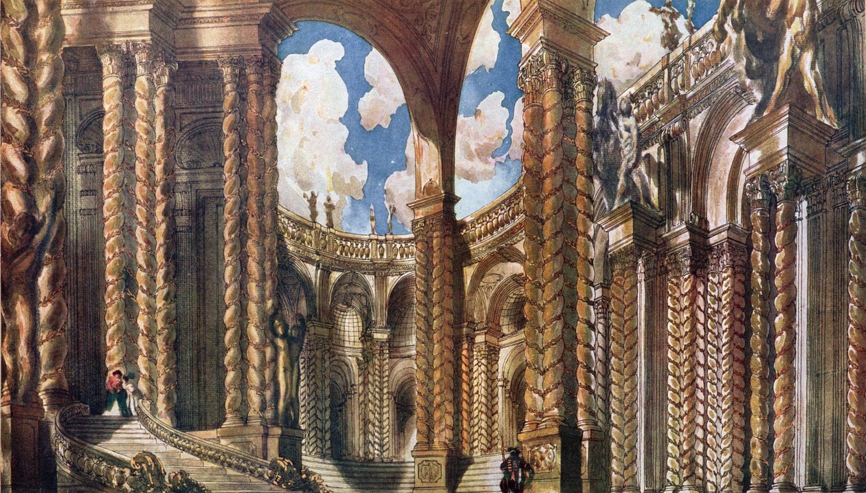Scenery Design for the Betrothal, from Sleeping Beauty by Leon Bakst