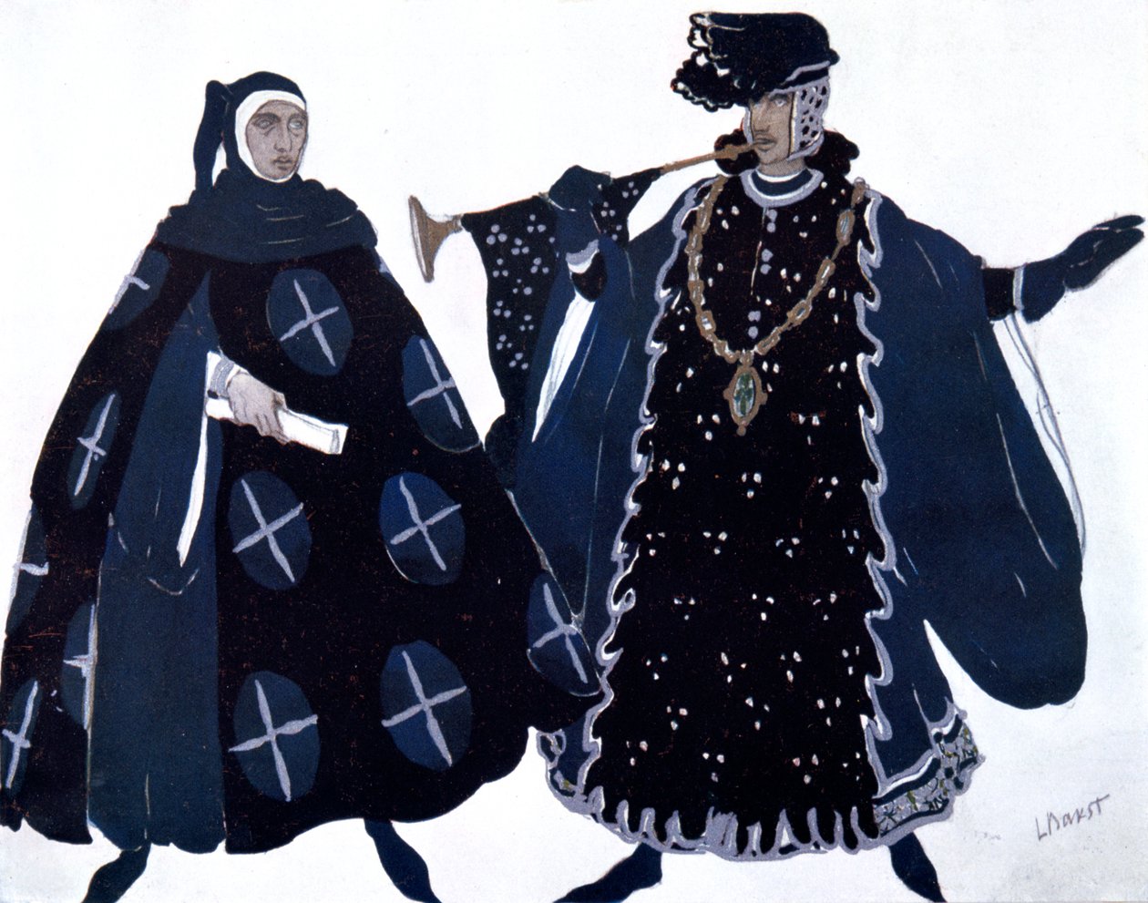 Two Heralds, Ballet Costume Design by Leon Bakst
