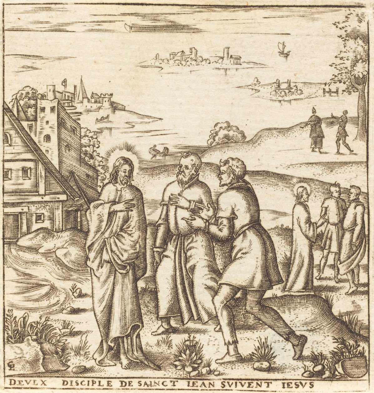 Christ Bids Two Disciples of John the Baptist to Follow Him by Leonard Gaultier