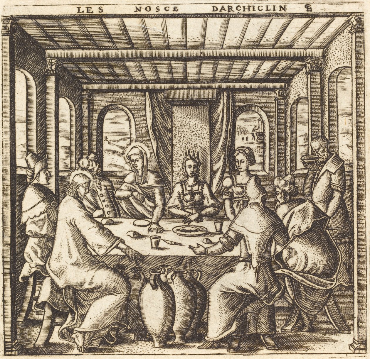 The Wedding at Cana (Christ Changes Water to Wine) by Leonard Gaultier