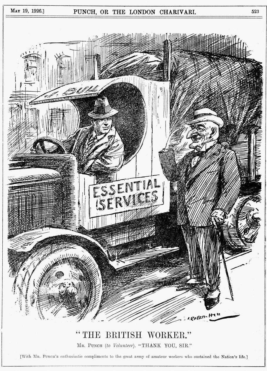 General Strike in Britain by Leonard Raven Hill