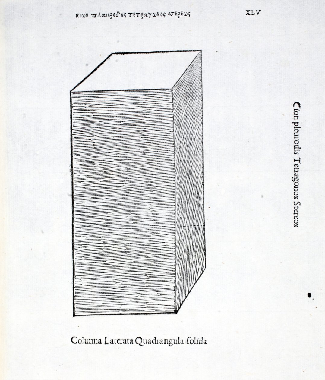 Columna laterata quadrangula solida, illustration from 'Divina ...
