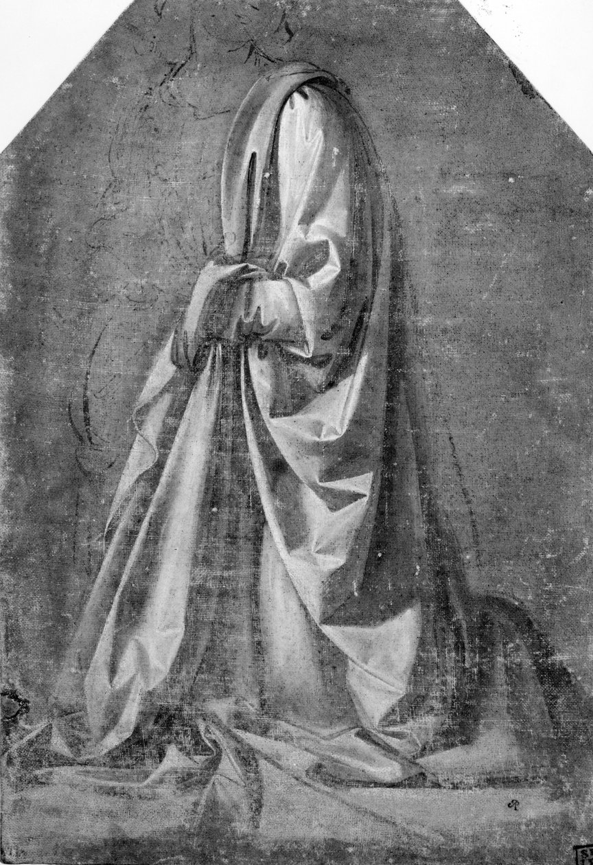 Drapery Study for a Kneeling Figure Seen in Three-Quarter Profile to ...