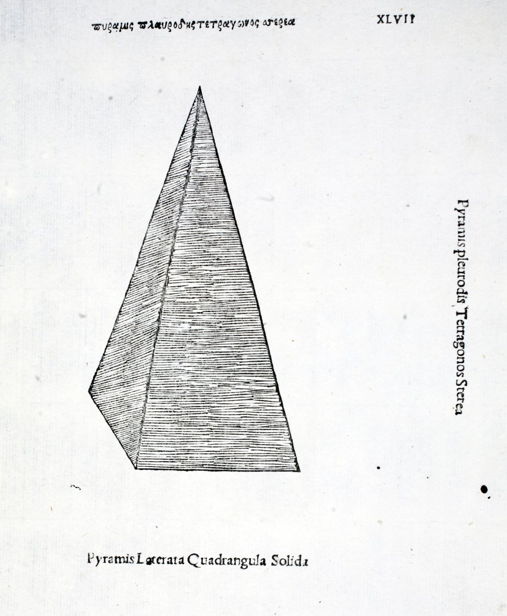 Pyramis Laterata Quadrangula Solida, Illustration from 'Divina ...