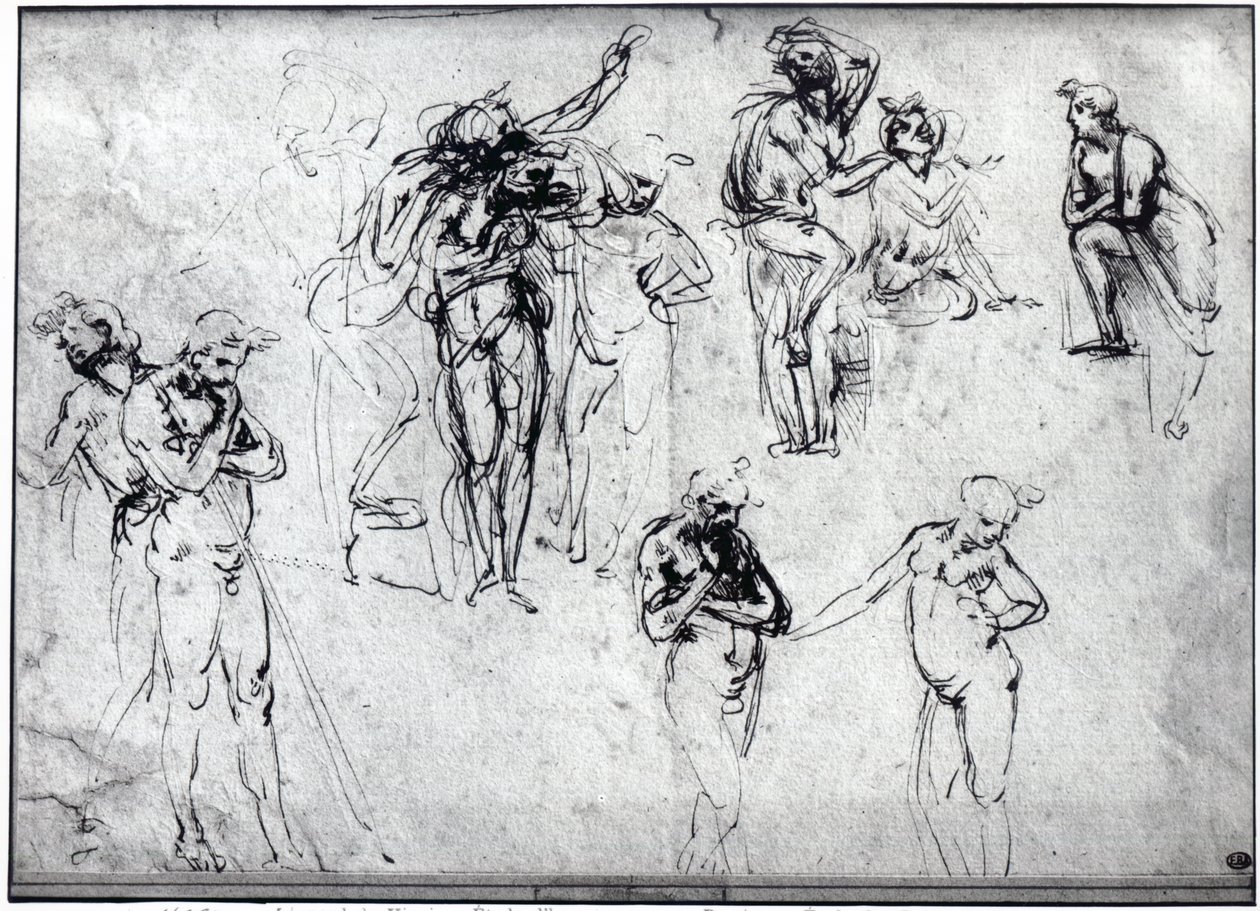 Study of Nude Men by Leonardo da Vinci