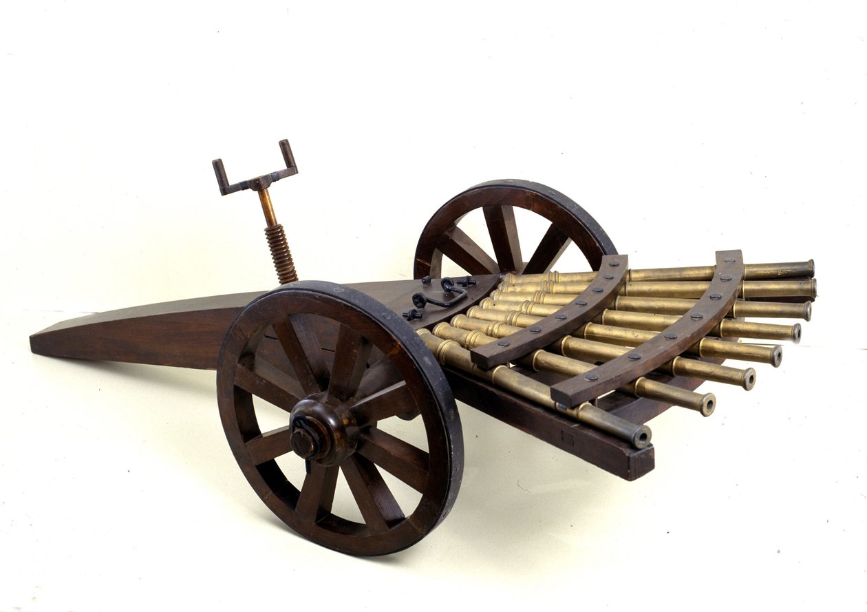 Multi-Cane Cannon. Model from the Drawing of Leonardo da Vinci. Museum of Science and Technology, Milan by Leonardo da (after) Vinci