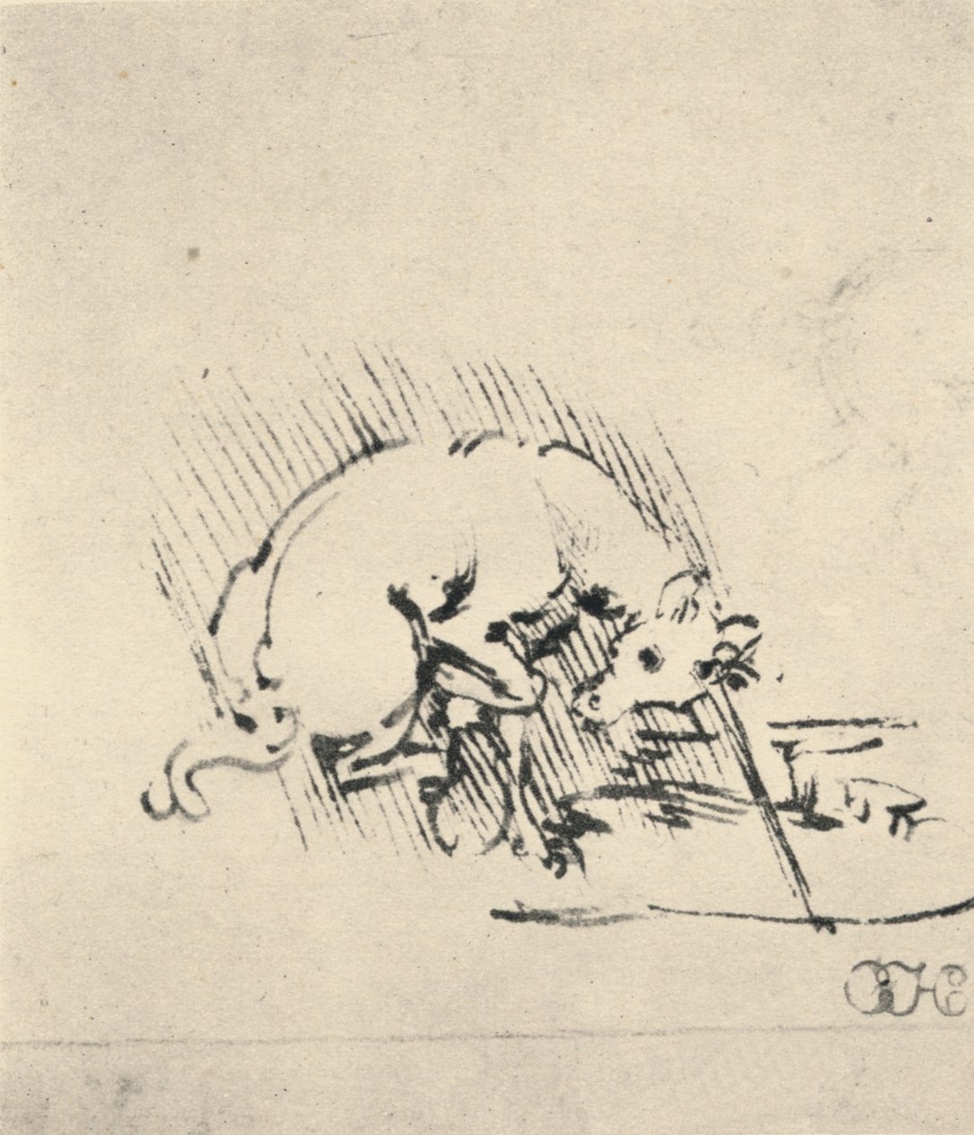 A Unicorn Dipping Its Horn into the Water, c1480 by Leonardo da Vinci